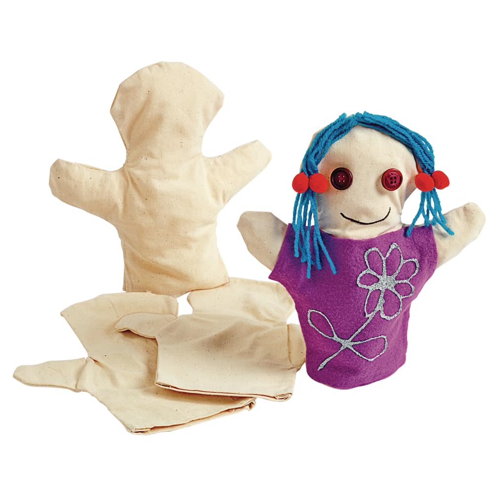 Colorations CANPUP Canvas Person Puppets (Pack of 12)