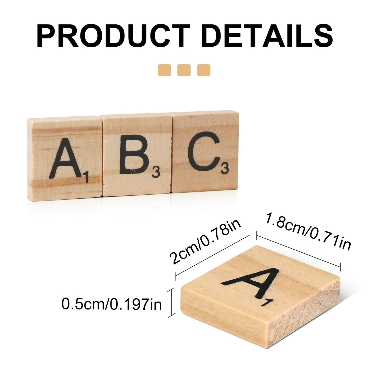 1200 PCS Wooden Letters,Alphabet Letter Tiles, Decorative Alphabet Pieces for DIY Wall Art, Crafts, Home Decoration and Party Supplies