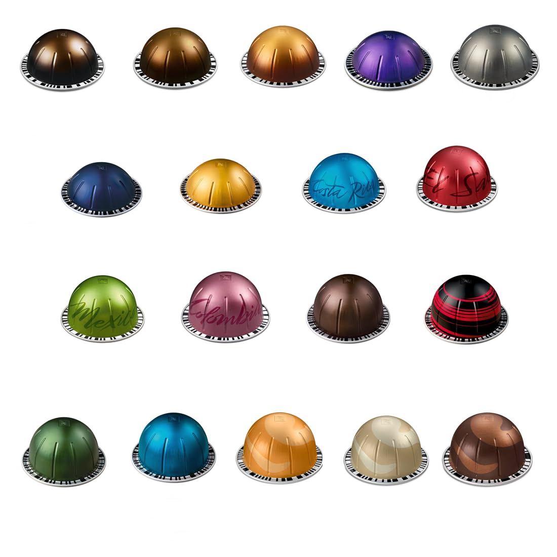 Variety Discovery Sampler 18 Capsules BULK Pack with Spoon / 18 Flavors Exploration Kit/Espresso & Lungo Coffee Mix Capsules Pod (18, Variety Pack)