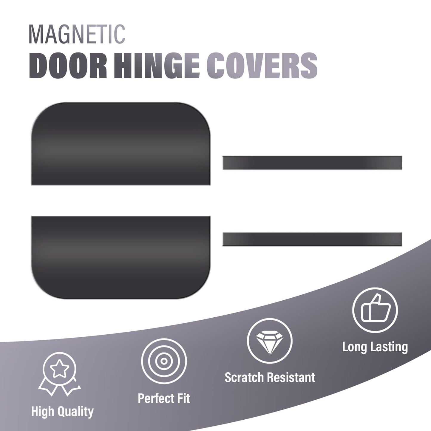 60 Pack 3.5" Magnetic Door Hinge Covers for Painting, Flexible Door Hinge Painting Covers fit for Average Residential Doors