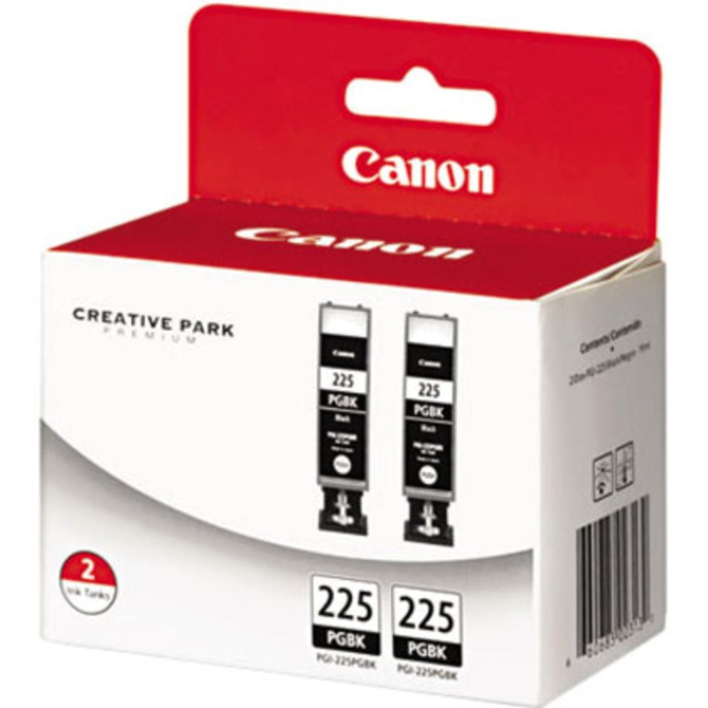 Canon PGI-225 Genuine Black Twin Pack, Compatible with iP4820, MG5220, MG5120, MG6120, MG8120, MX882, iX6520, iP4920, MG5320, MG6220, MG8220, and MX892 Printers