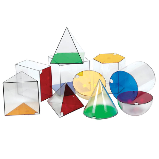 Learning Resources Giant GeoSolids, Large Plastic Shapes, 11.5 x 18.13 x 7 inches (LER3208)
