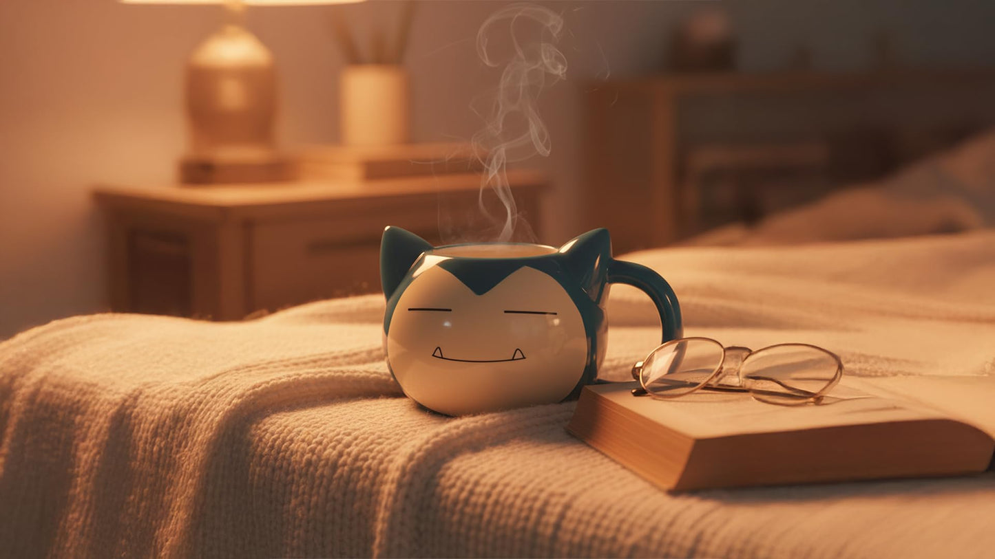 Silver Buffalo Pokemon Snorlax Face Ceramic 3D Sculpted Mug, 20 Ounces