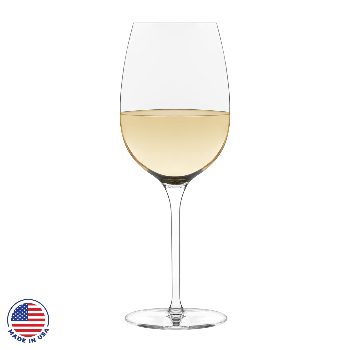 Libbey Signature Kentfield All Purpose Wine Glasses Set of 4, Red and White Long Stem Wine Glasses, Curvature Wine Glass Gift Set for All Occasions