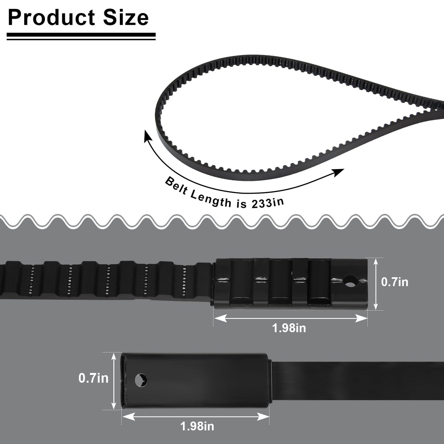 41A3589-3 41A3589-12 Garage Door Opener Belt for 7' Garage Door, Compatible with Lift-Master/Chamberlain/Craftsman Garage Door Opener Models 1270, 1280, 1280R, 8100, 8100M, 8200, 9200, 9500