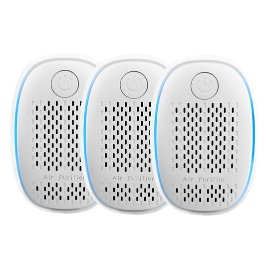 Air Ionizers HEPA Filter/Plug In Air Purifier for Home, Negative Ion Filtration System for Bathroom,Bedroom, Office, Kitchen, Mini Air Cleaner, Portable Air Filter (White) (3)