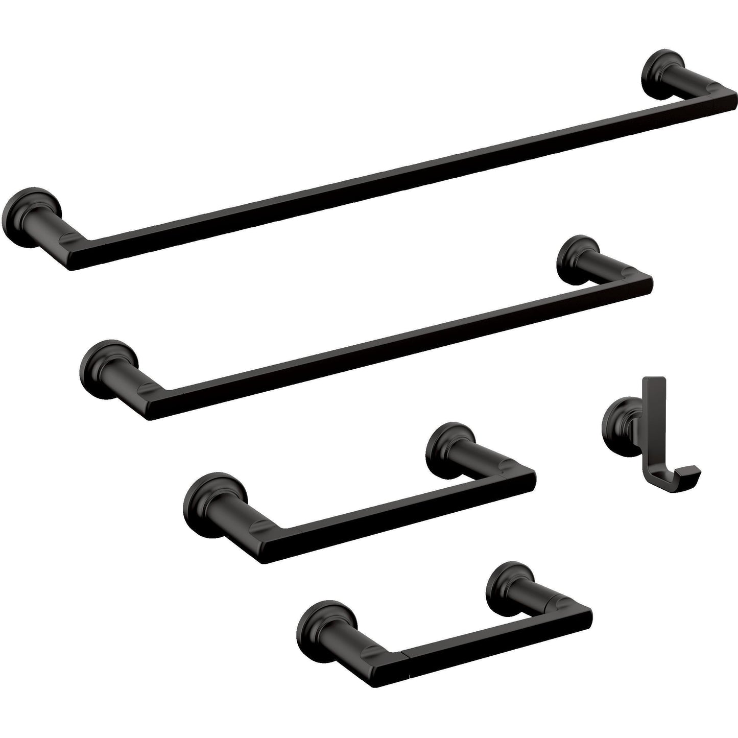 Delta Pivoting Toilet Paper Holder | Matte Black | Wall Mount | Tetra Bathroom Accessories
