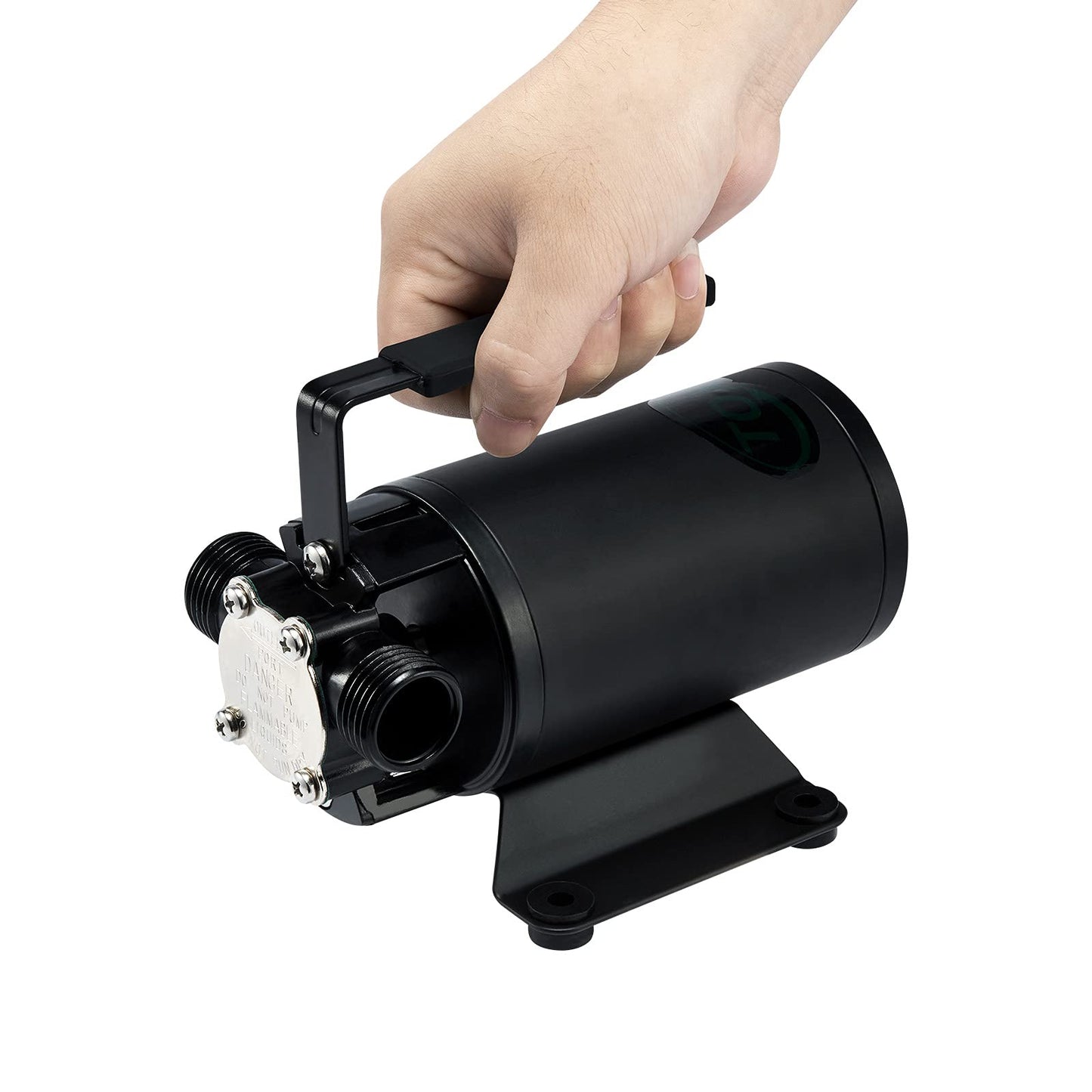 12V Water Transfer Pump 330GPH Self-Priming Pump, Portable Electric Utility Sump Pump with Suction Hose Attachment Black