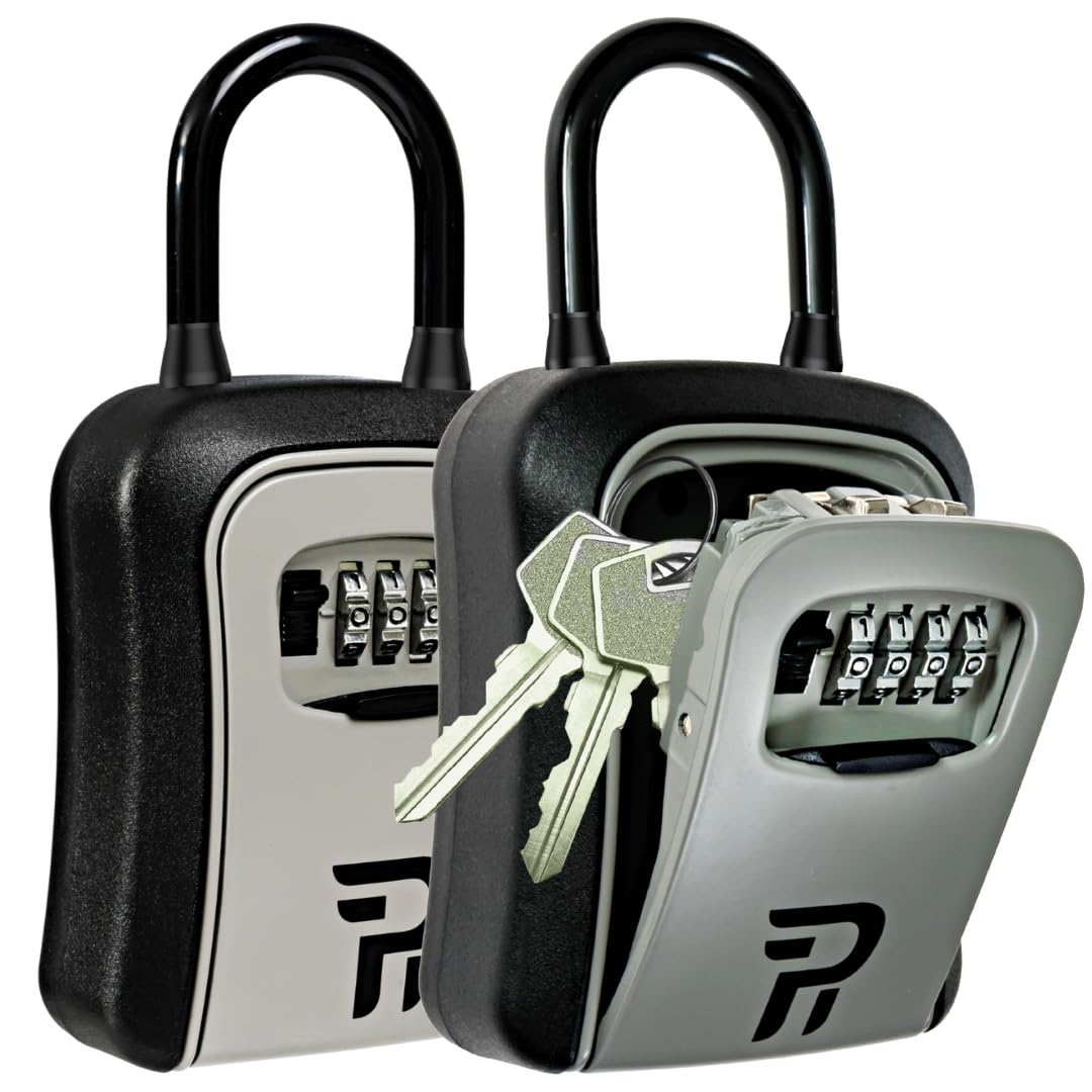 Key Lock Box for Outside - Realtor Lockbox for House Keys Outdoor - Combination Key Hiders to Hide a Key Safe Storage