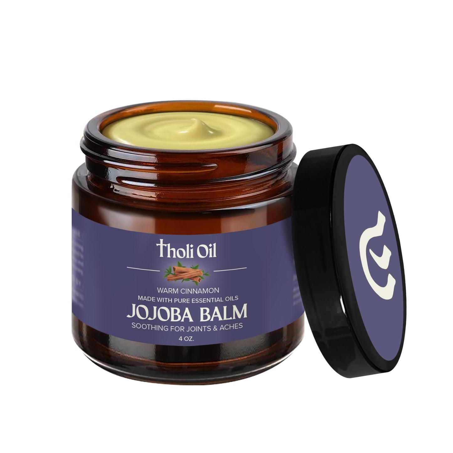 Tholi Oil - Jojoba Balm with Cinnamon, Hyssop, Spikenard, Cassia - Infused with Biblical Oils for Skin - 4oz Jar