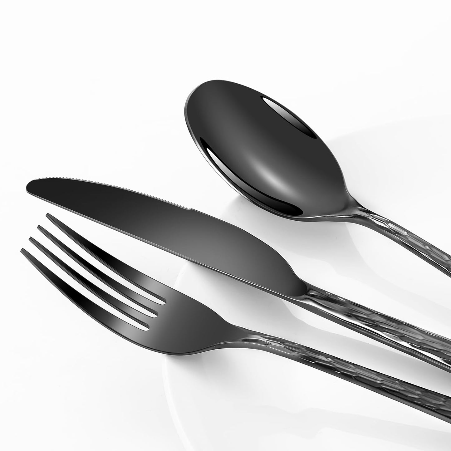 Silverware Set, 18/10 Stainless Steel 50 PieceFlatware Set for 10, Utensil Sets DishwasherSafe, Rust-Resistant, Modern Cutlery Set forHome, Wedding, Restaurant