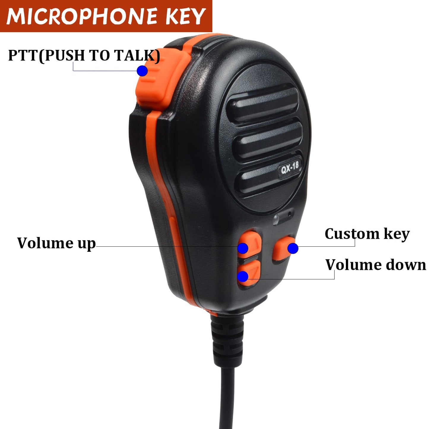 HYSHIKRA USB-A Microphone, Mic PTT and Programmable Key for American Truck Simulator, PC, Laptop, Cellphones, PC Game w/Microphone Holder and Programming Software(with Speaker Function)