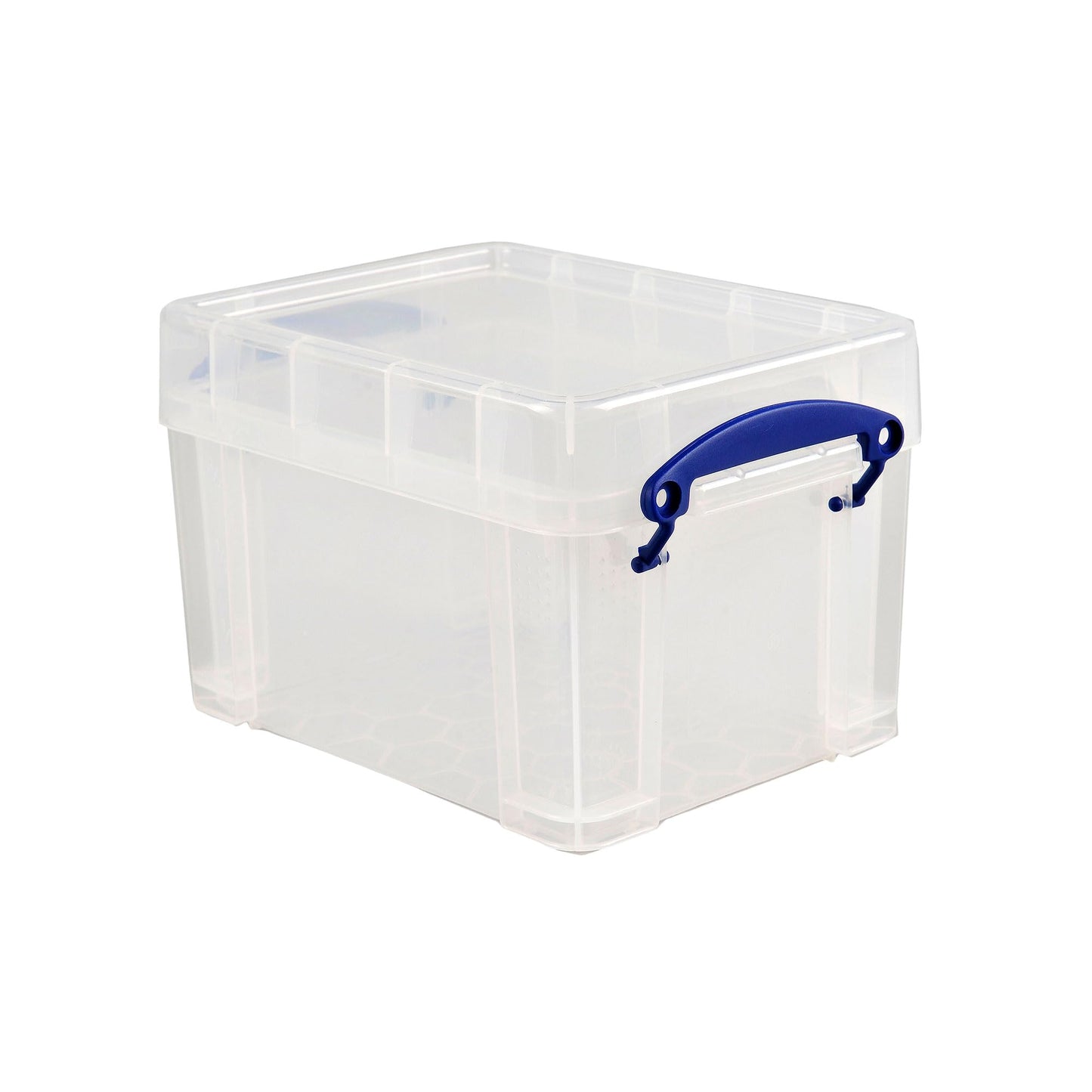 Really Useful Box 4 Pack Storage Bins, Clear Plastic Stackable Organizing Totes, 3 Liter