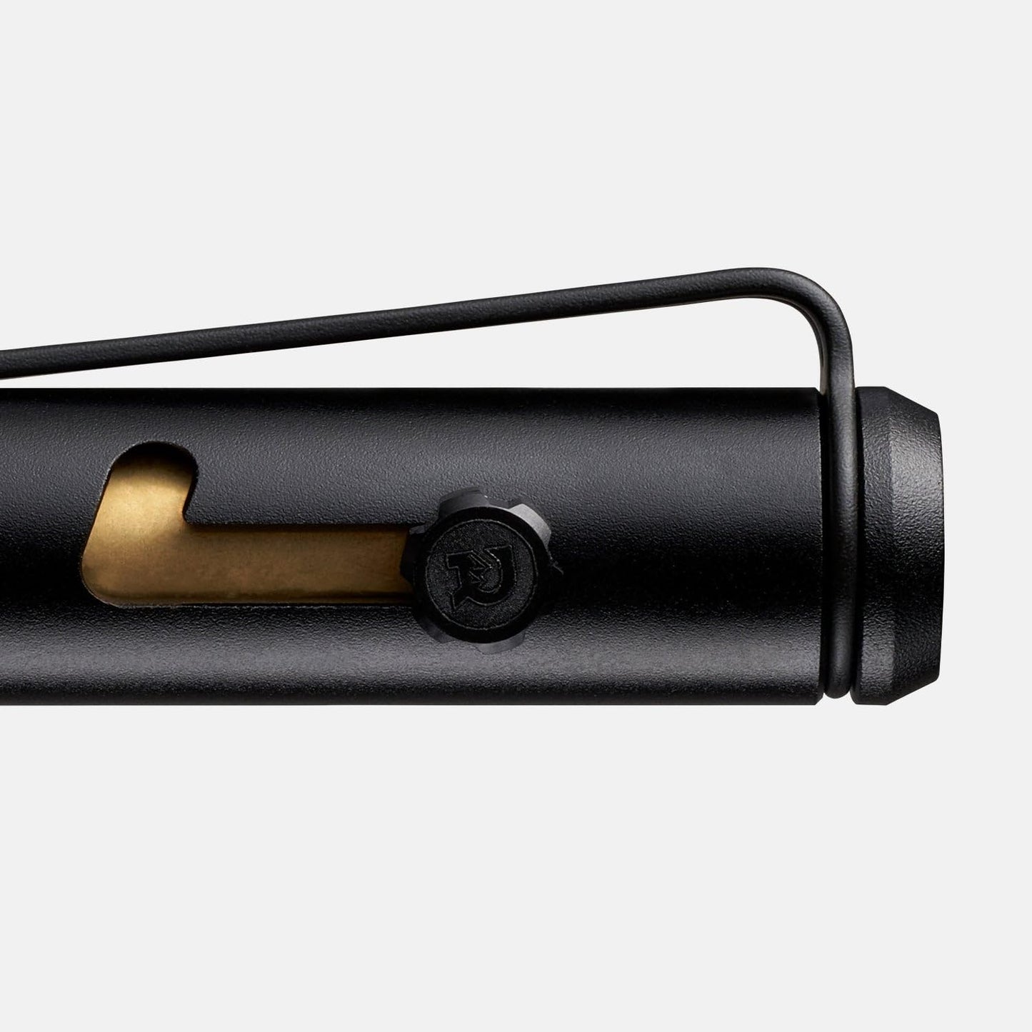 The Ridge Bolt Action Ballpoint Pen | Metal Retractable Compact Writing Instrument | Textured Grip & Internal Pressurized Refill | Royal Black