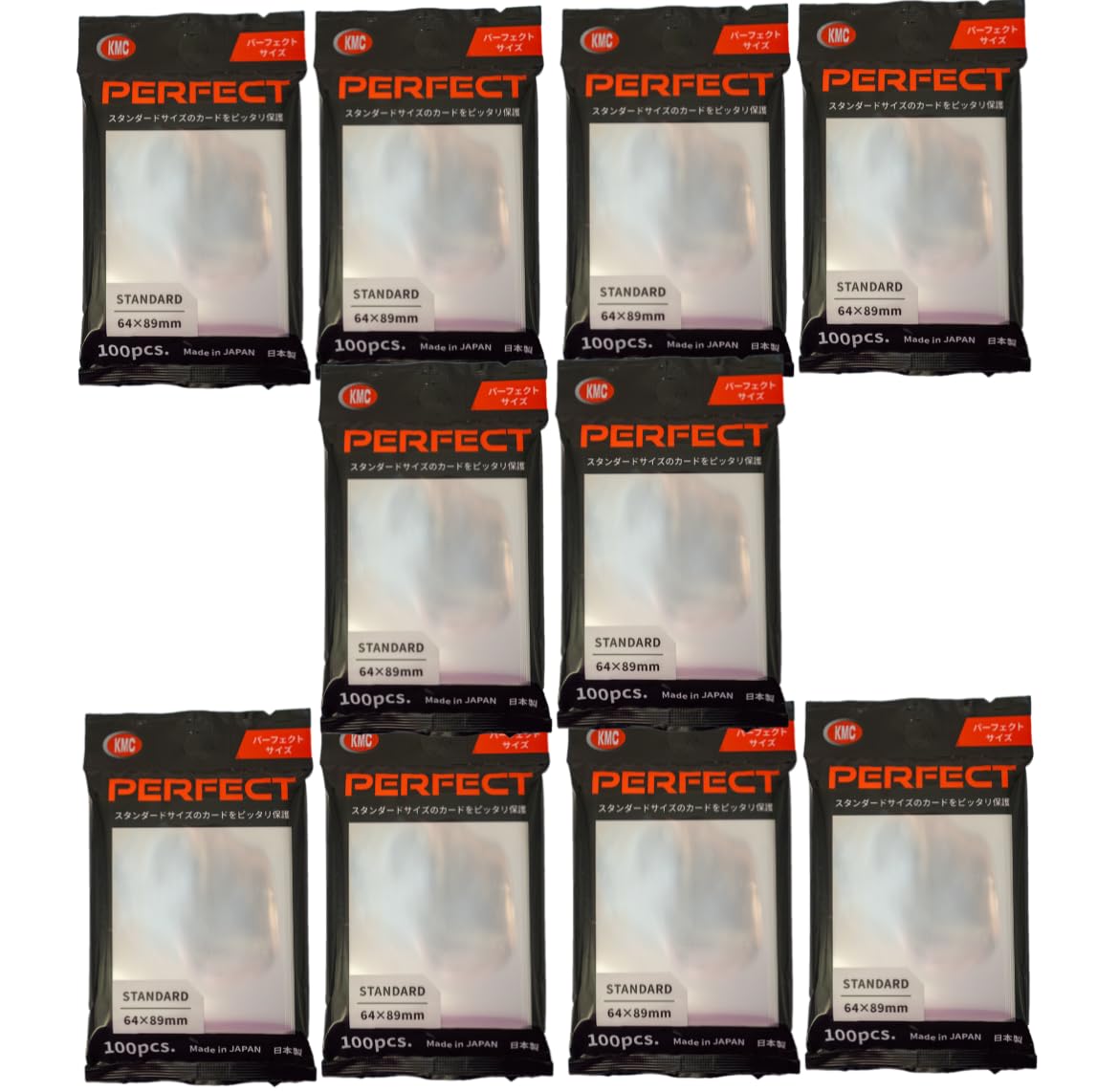KMC 100 Karte Barriere Perfekte Größe (10 Packungen/Gesamt 1000)