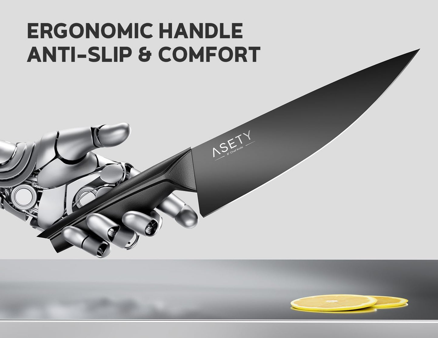 Kitchen Knife Sets with Block -15 PCS Knife Set with Bulti-in Sharpener, Dishwasher Safe, Stainless Steel Kitchen Knife with Ergonomic Handles, Sharp knives for Men and Women,Fathers day, Black