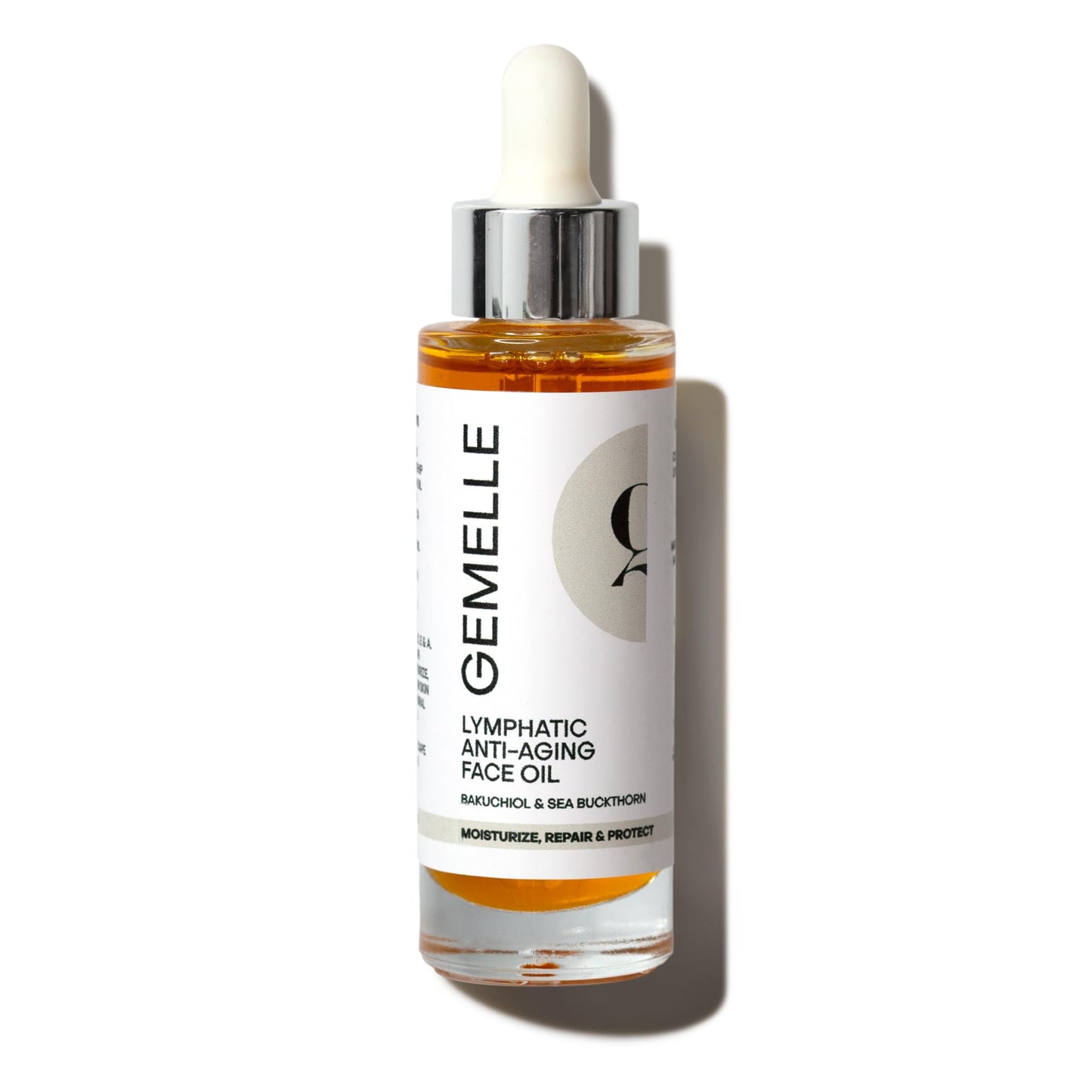 GEMELLE Hydrating Anti-Aging Face Oil | 2024 Product of The Year | Packed with Vitamins C,E & A | Moisturize, Repair & Protect | Bakuchiol, Sea Buckthorn & More! | Lymphatic, Natural, Clean 30ml