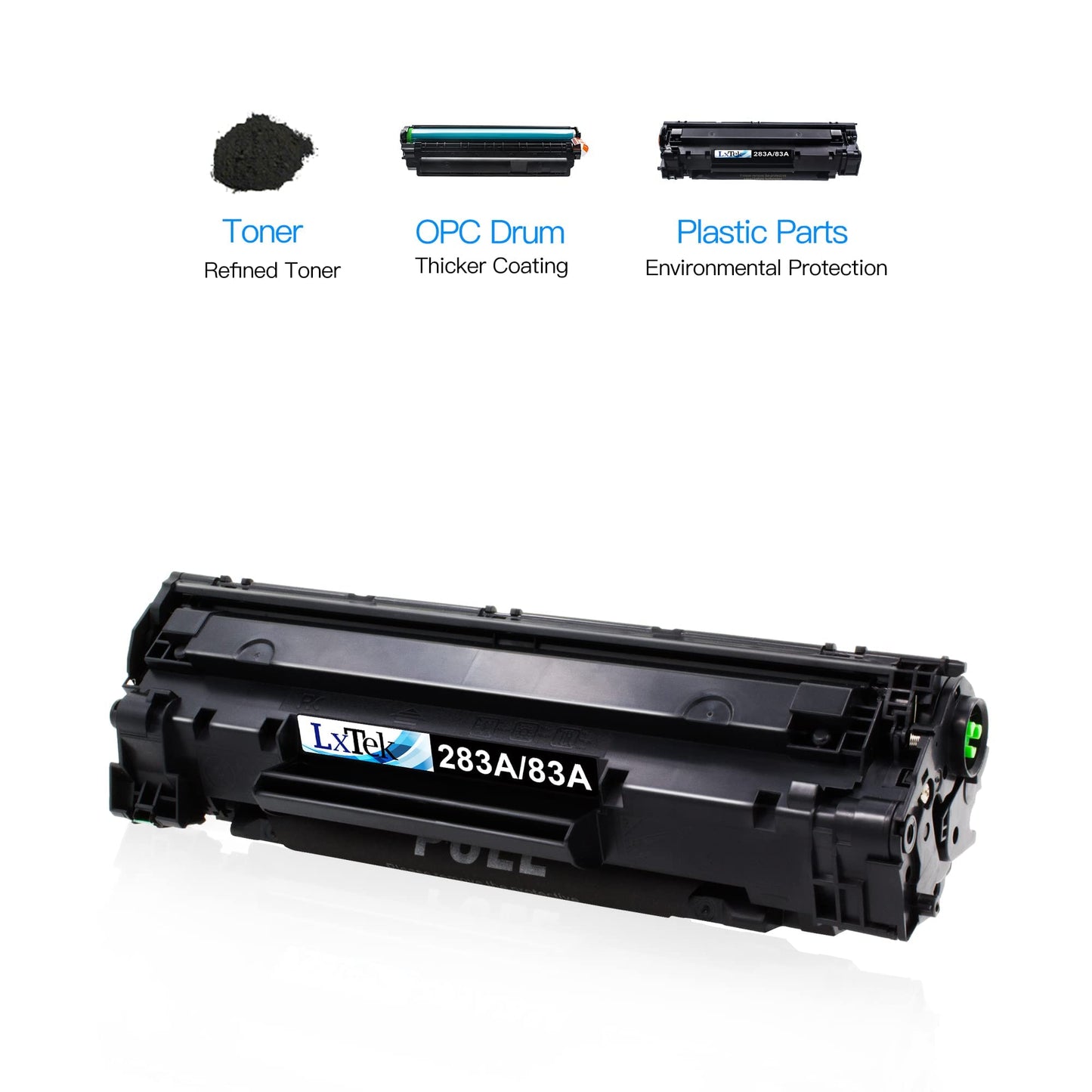 LxTek Compatible Toner Cartridge Replacement for HP 83A Toner Cartridges Compatible with Laserjet Pro MFP M125nw M201dw M225dw M201n M125a M127fn M127fw, 4 Black CF283A