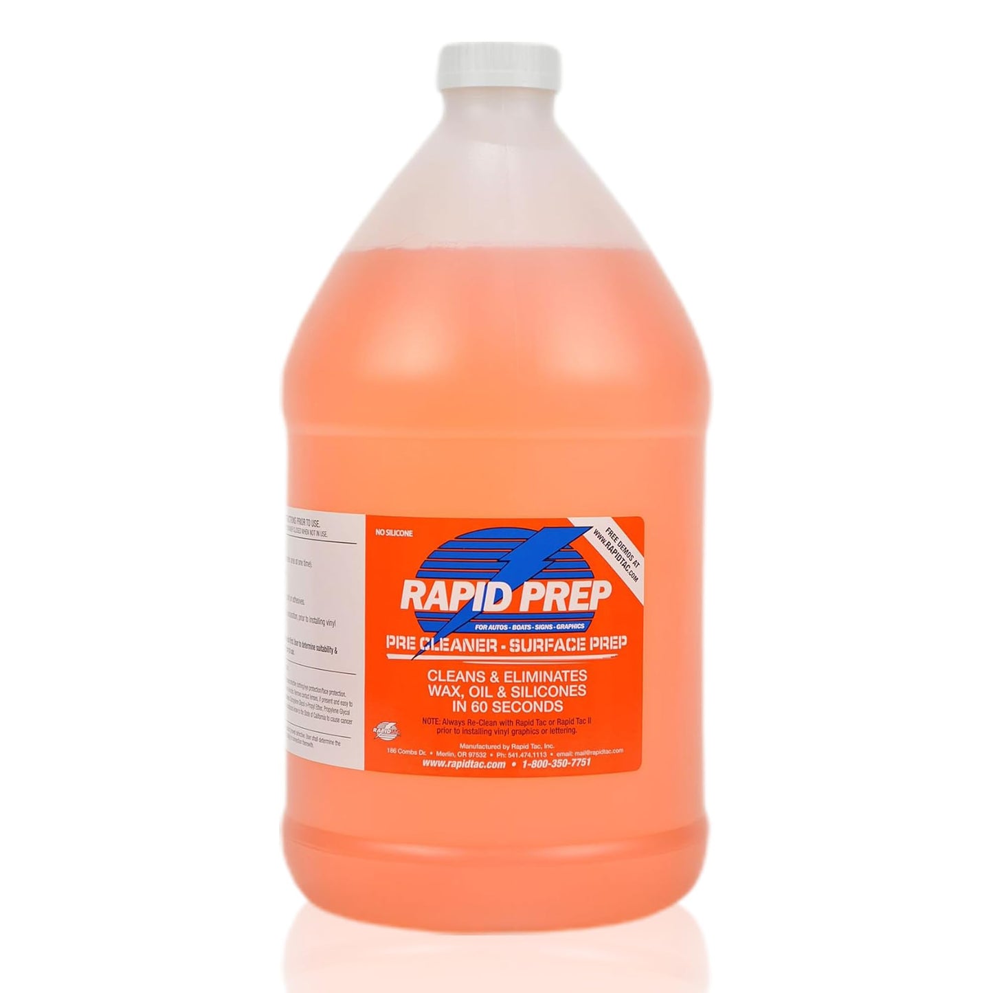 Rapid Tac Rapid Prep Surface Cleaner 128 oz | Safe Water Based solution Removes Wax, Grease, Oil & Silicone Non-Flammable for Pre-Cleaning Paint,Metals, Sign Materials & Glass Before Vinyl Application