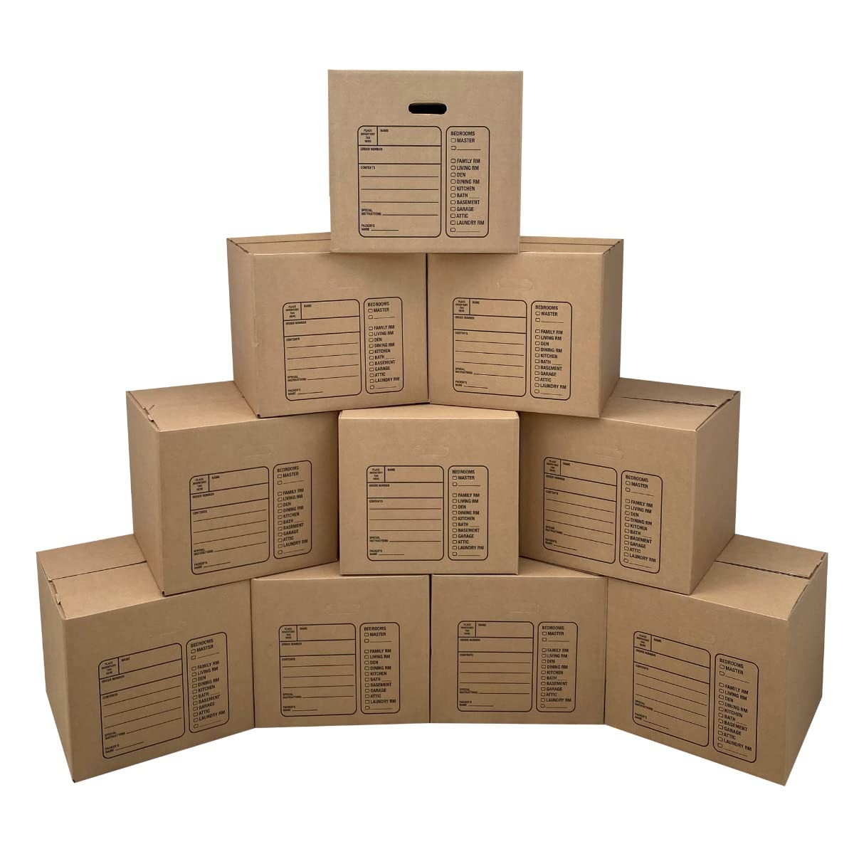 UBMOVE Premium Medium Moving Boxes, 18x18x16",Cardboard Box, (Pack of 10), For Packing, Moving & Storage, Brown Corrugated Boxes, Kitchen Boxes,