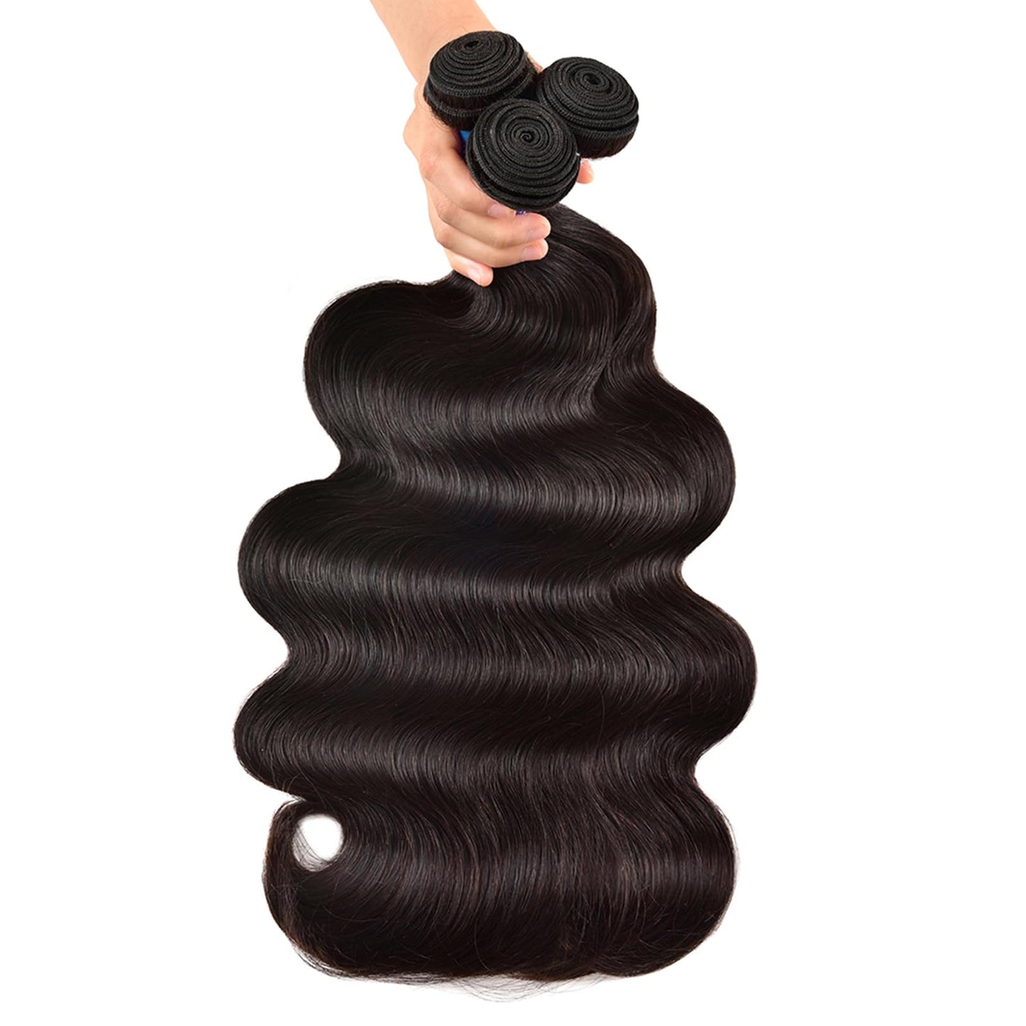 Camebinly Body Wave Bundles Human Hair Brazilian Hair 3 Bundles Human Hair for Black Women 22 24 26 Inch 10A Grade 100% Unprocessed Body Wave Human Hair Bundles Hair Extensions Natural Color