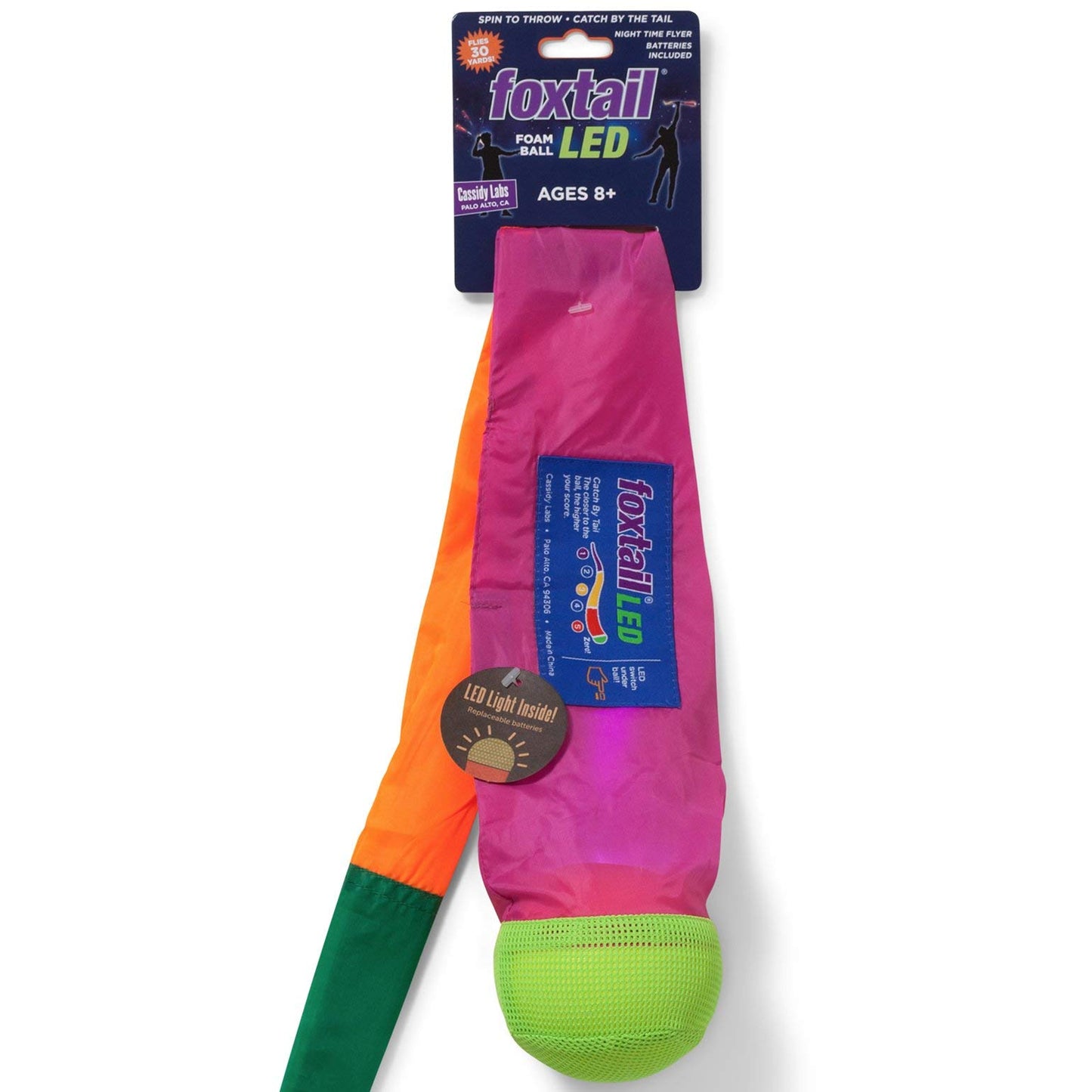 LED Foxtail Softie Light Up Flying Soft Ball Catch and Toss Game