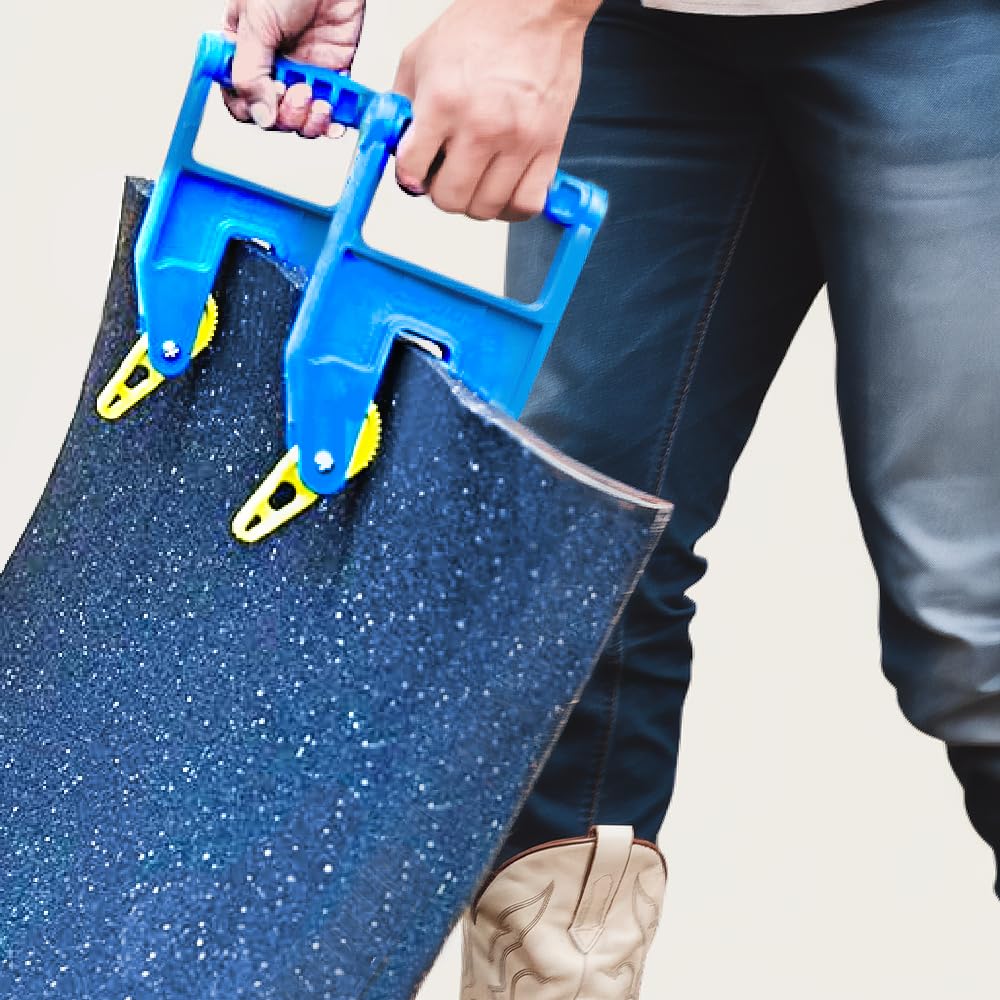 Pair of The Original EZGrip Mat Movers Proudly Made in The USA. Designed to Make Moving Heavy Stall Mats Easier.