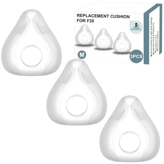 3 Pack Replacement Cushion Compatible with F20 (Medium) AirFit AirTouch CPAP Mask, Premium and Snug Fit, Soft and Durable Material, Covers Nose and Mouth, Medium