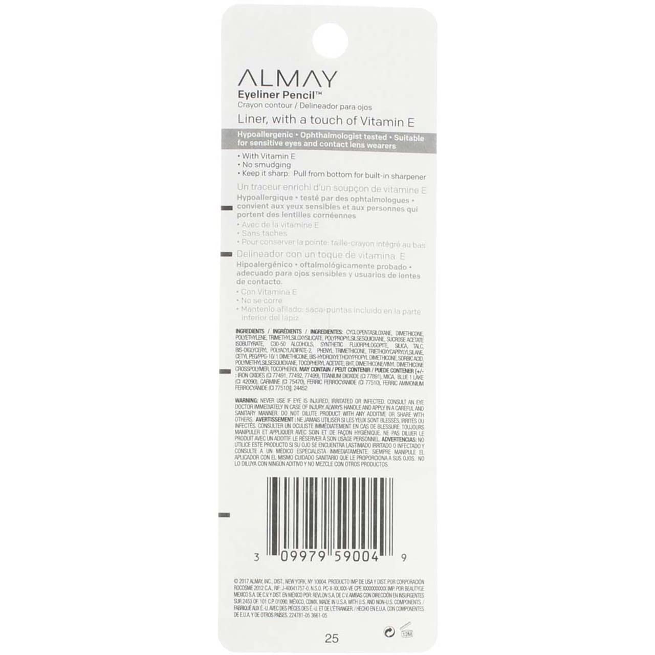 Almay Intense i-Color Liner, Black Raisin [209], 0.009 oz (Pack of 5)