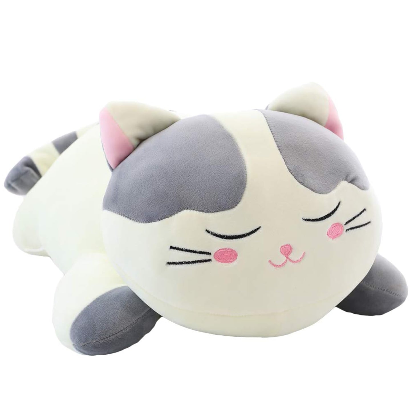 (Gray) - elfishgo Cat Big Plush Hugging Pillow, Super Soft Kitten Kitty Stuffed Animals Toy Gifts for Kids, Girls, Bed, Christmas, Valentine 60cm (Grey)