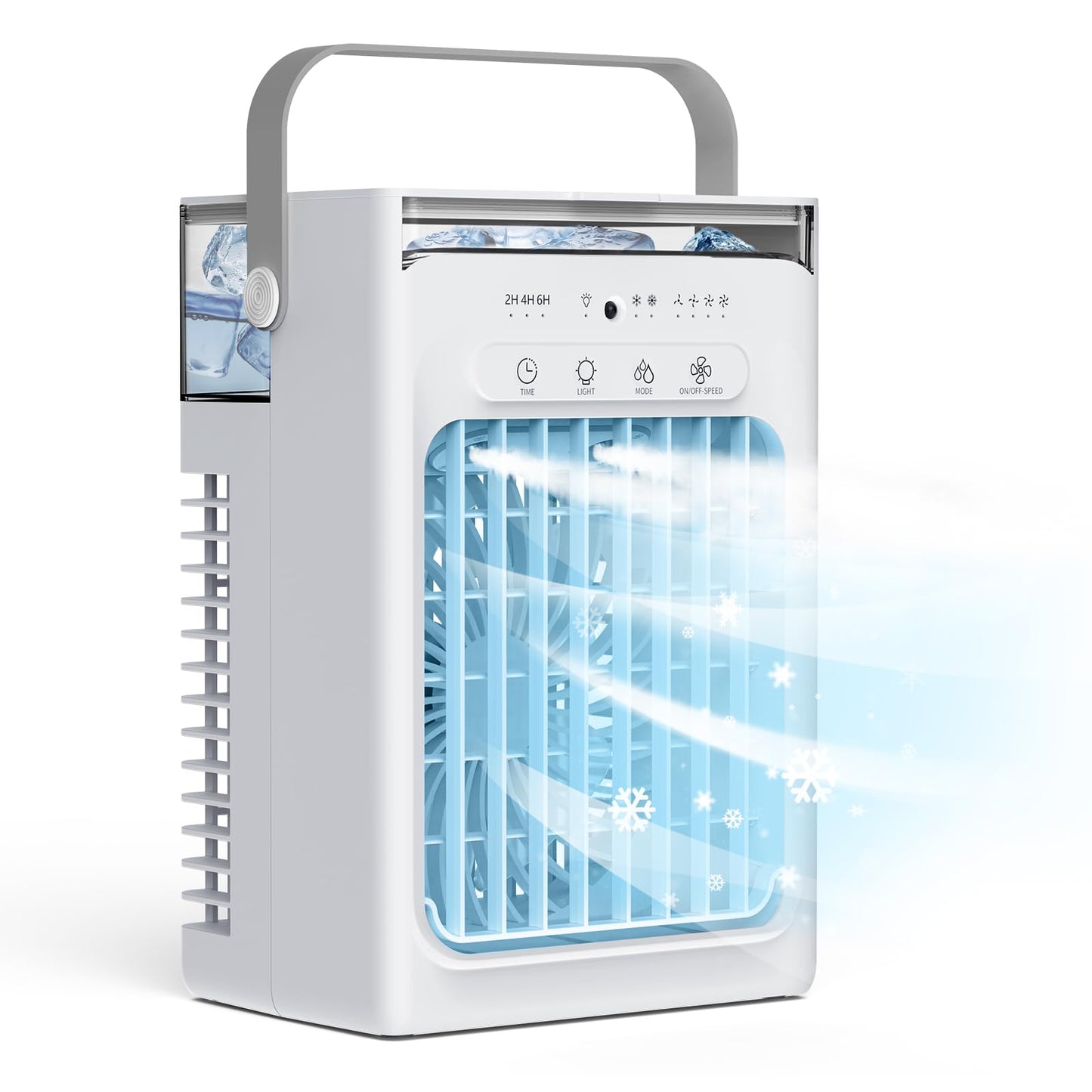 Portable Air Conditioners, 3-in-1 Portable AC Unit, Personal Mini Air Conditioner With 1000ml Water Tank, 2/4/6H Timer, USB Charging Small Cooling Fan (Include 5V 2A Adapter) For Indoor Office Bedroom