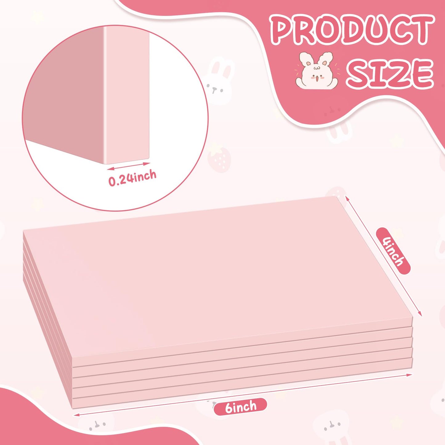 Frienda 30 Pack 4"x6" Rubber Carving Blocks Rubber Stamp Carving Linoleum Blocks for Printmaking, Printing, DIY Craft Project Soft Stamp for Beginners and Professional(Pink)