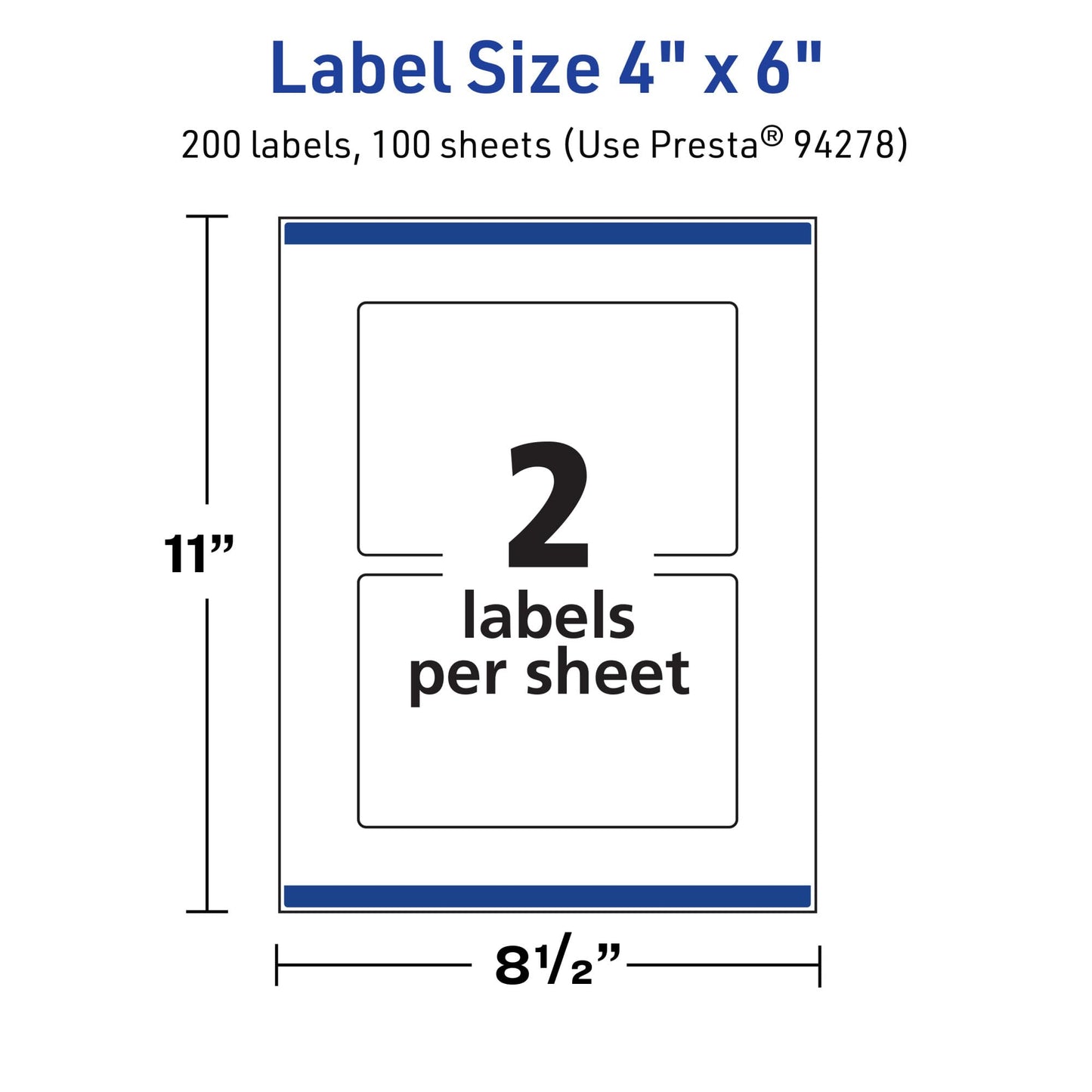Avery TrueBlock Matte White Rectangle Labels with Sure Feed, 4" x 6", 200 Matte White Labels, Print-to-The-Edge, Laser/Inkjet Printable Labels, Great for Packaging and Product Labels