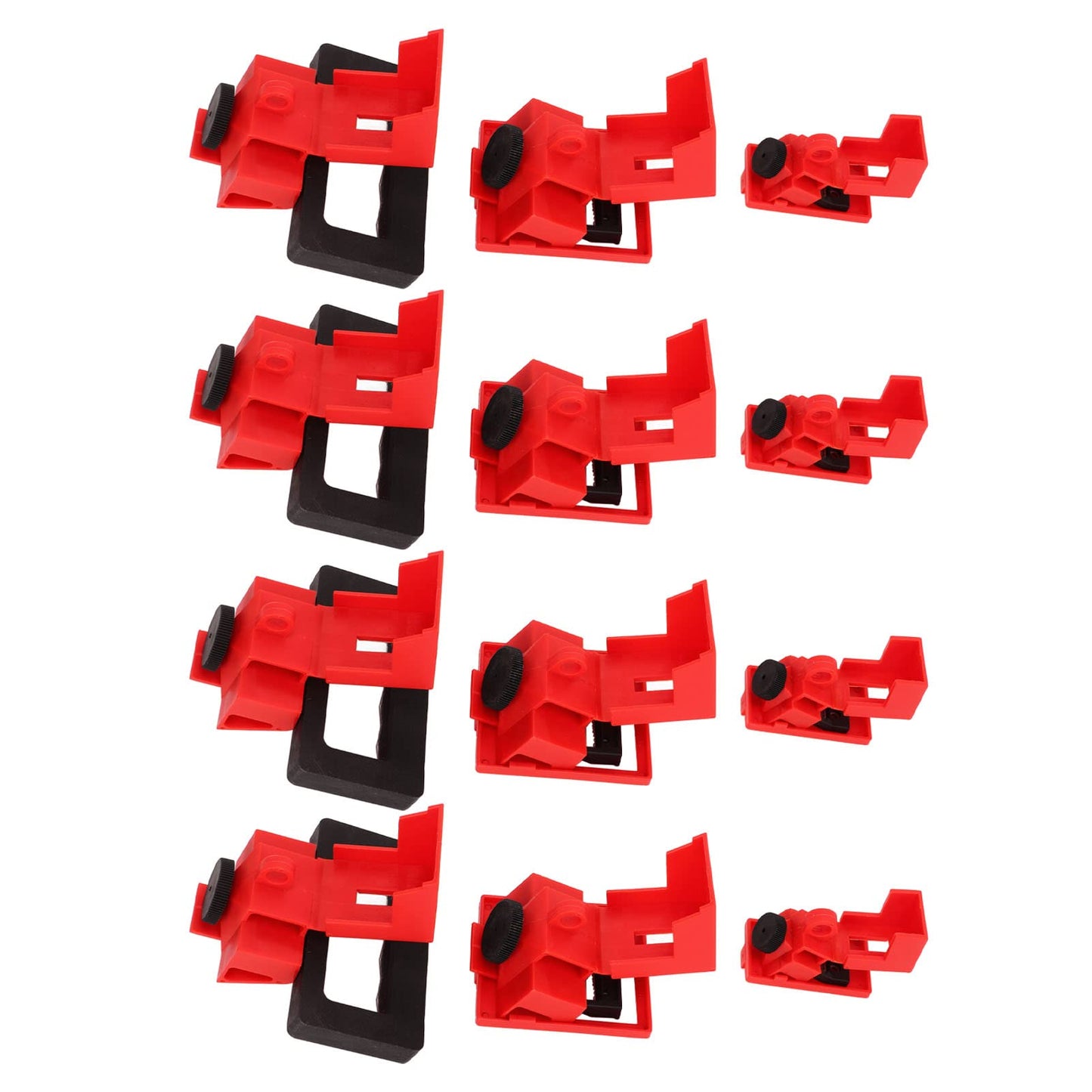 Circuit Breaker Lockout Device, Lockout Tagout Kit 12 Pcs Single Pole Breaker Lock Out Device Nylon Breaker Clamp On Lockout Tagout Kit for Loto Station Lock Out Tag Out Set