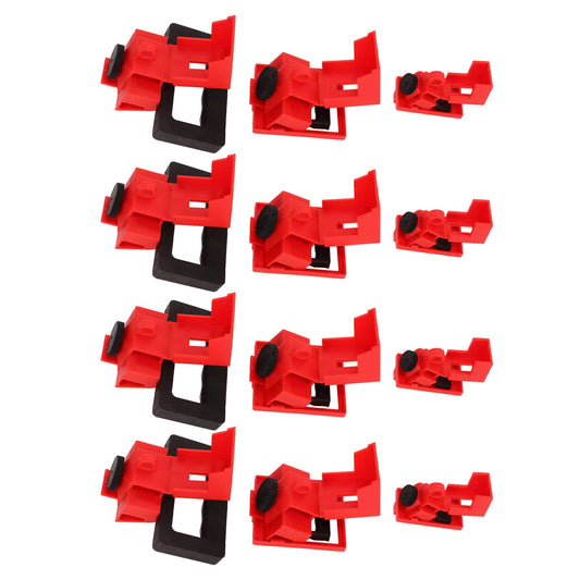 Circuit Breaker Lockout Device, Lockout Tagout Kit 12 Pcs Single Pole Breaker Lock Out Device Nylon Breaker Clamp On Lockout Tagout Kit for Loto Station Lock Out Tag Out Set