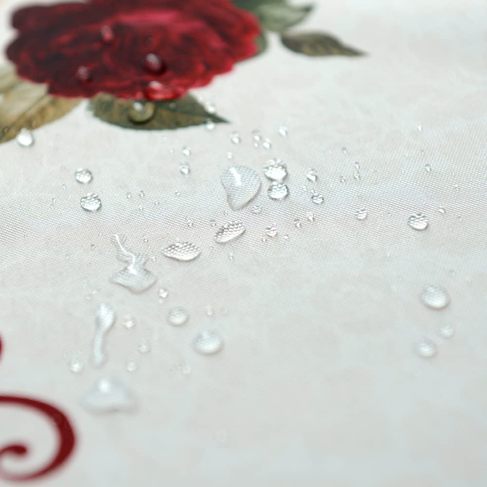 SUTAVIA Lace Embroidered Table Cloth,Rectangular Farmhouse TableCover,Classic Oblong Antique Flower Decor Macrame Tablecloth (Burgundy, Rectangle/Oblong,60 x 104 Inch,8-10 Seats)