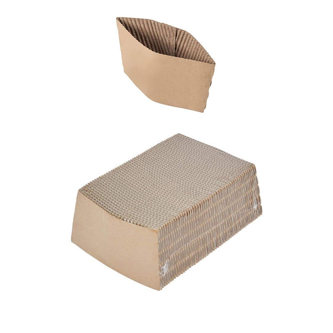 Perfectware Coffee Cup Sleeves 10-20oz 500pk. Eco-Friendly, Earth-Friendly Disposable Cardboard Sleeves, For Hot Drinks. Fits 10 12 16 20 Ounce Togo Paper Cups., Brown, large