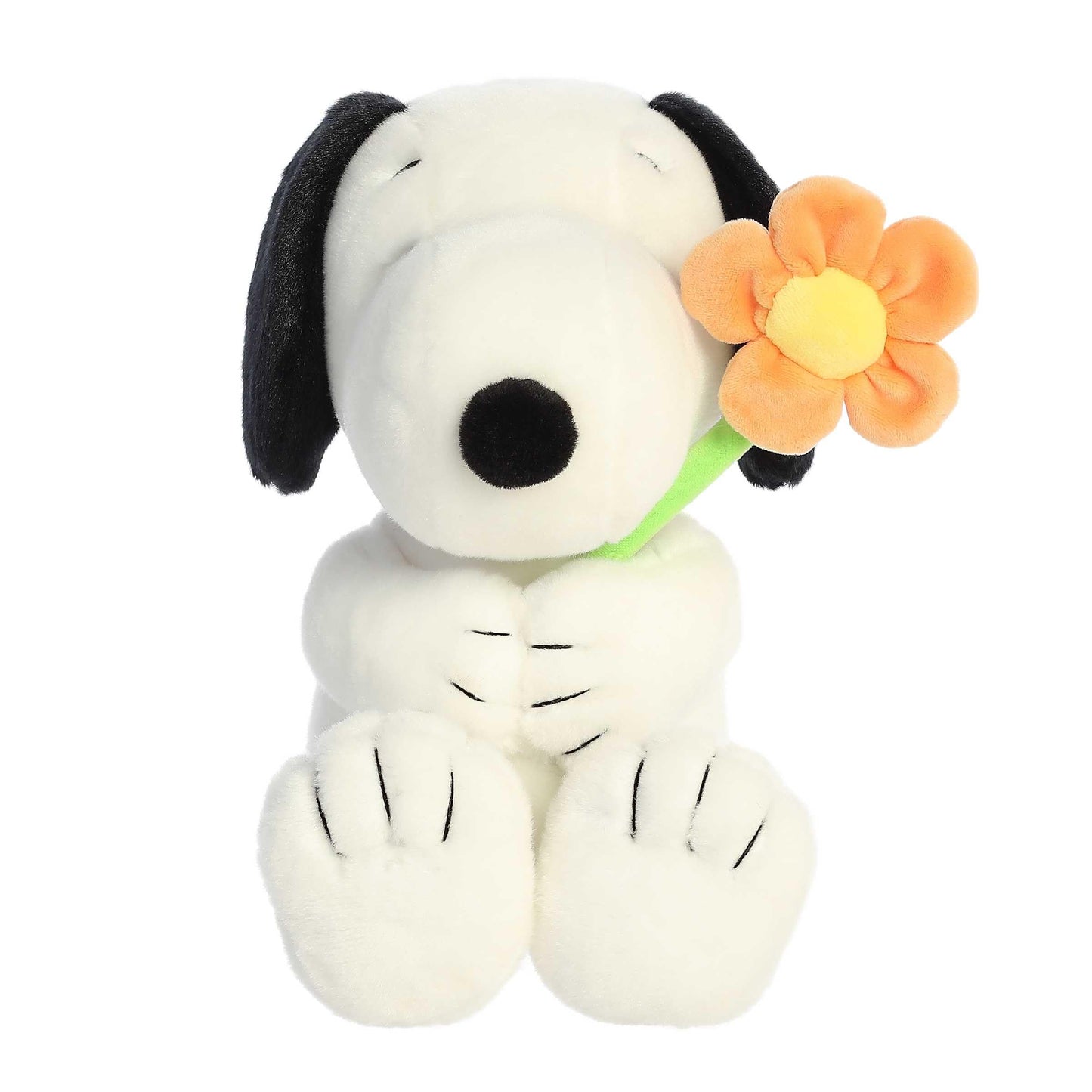 Aurora Timeless Peanuts Snoopy Stuffed Animal - Classic Characters - Lasting Memories - with Flower 11 Inches