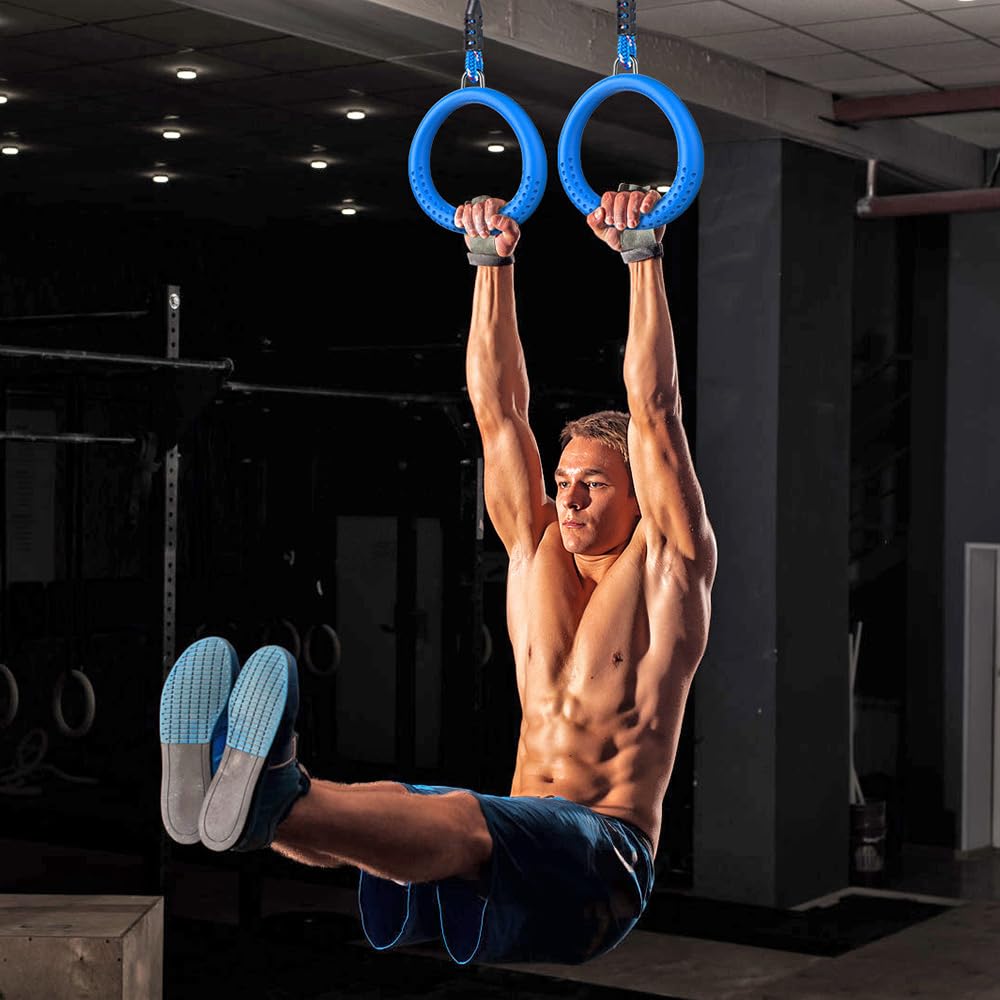 Dolibest 2pcs Gymnastic Rings with 1m Rope