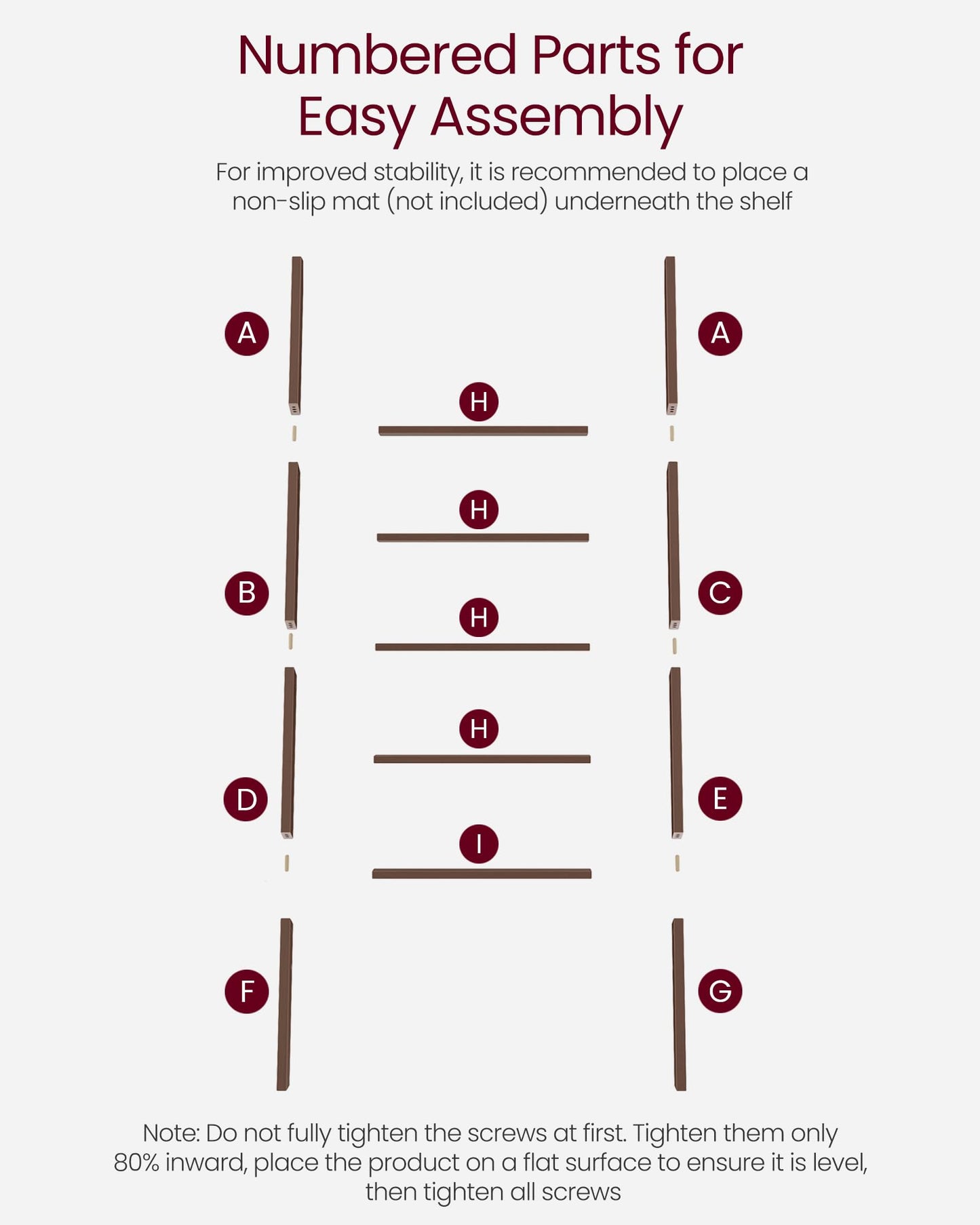 VASAGLE Blanket Ladder Decorative Farmhouse for The Living Room, 5-Tier Ladder Shelf, Ladder Rack for Storage and Decor, Maroon Brown ULLS018T51