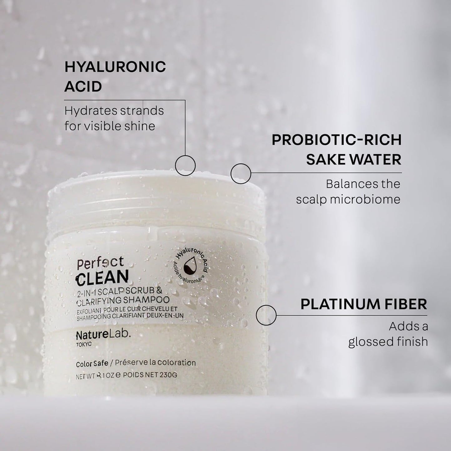 NATURELAB. TOKYO Perfect Clean & Repair Treatment Duo: Perfect Clean 2-in1 Clarifying Scalp Scrub and Shampoo 8.1 oz & Perfect Repair Treatment Masque 6.7 oz