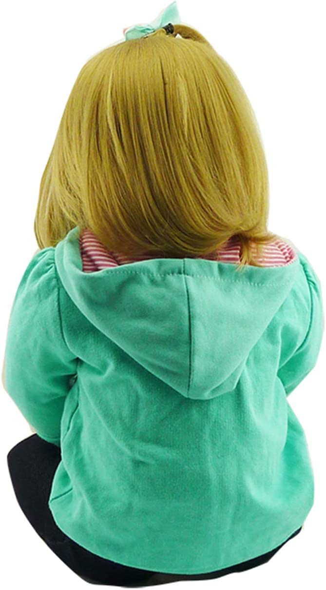iCradle Lovely Reborn Baby Girl Doll 18 inch 45 cm Soft Silicone Realistic Looking Newborn Vinyl Dolls Handmade Toddler Toy for Ages 3+