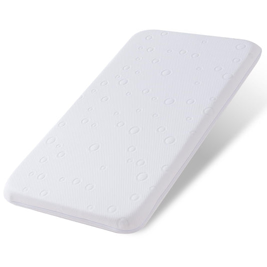 Amzreine Baby Bassinet Mattress Pad, 33" x 20" x 2" Dual Sided Gel Memory Foam Mattress with Breathable Removable Soft Cover Fit for Mika Micky/KoolerThings/Baby Delight Bassinet