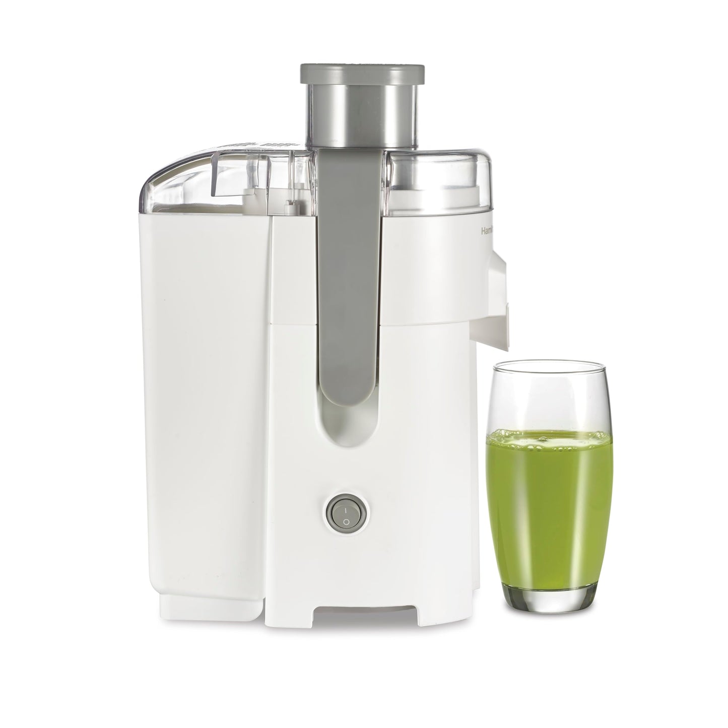 Hamilton Beach HealthSmart Juicer Machine, Compact Centrifugal Extractor, 2.4” Feed Chute for Fruits and Vegetables, Easy to Clean, BPA Free, 400W, White (67501)