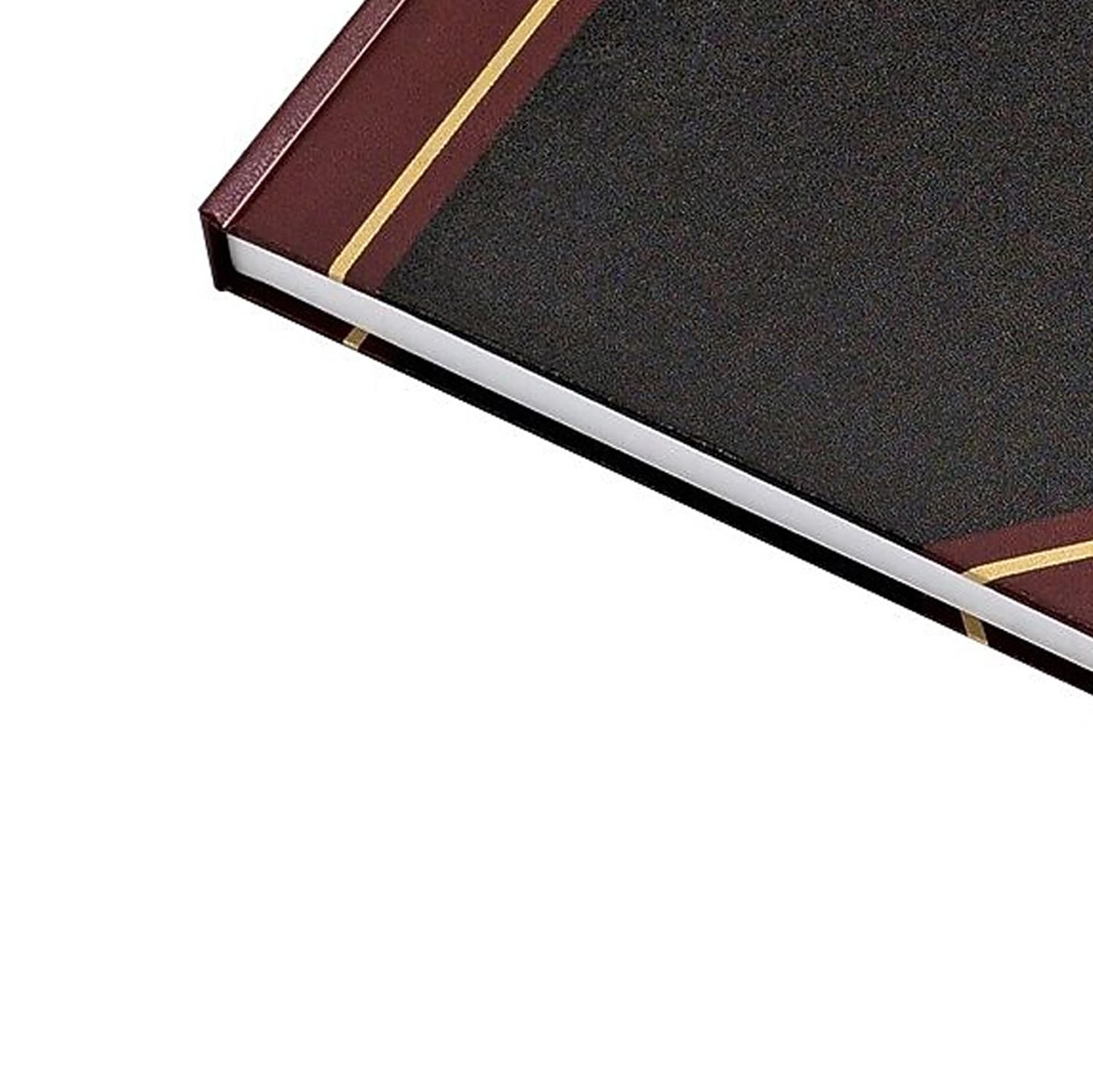 Staples Record Book, Black Hardbound Ledger Notebook, 300 Numbered Pages, Durable Sewn Binding for Logs, Records & Notary Entries
