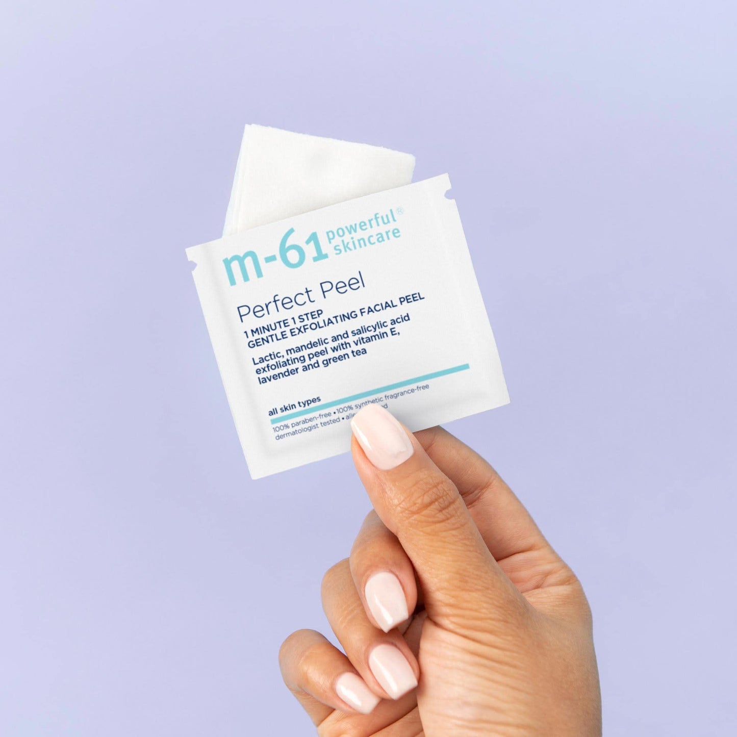 M-61 Perfect Peel - 30 Treatments - Lactic, mandelic and salicylic acid exfoliating peel with vitamin E, lavender and green tea