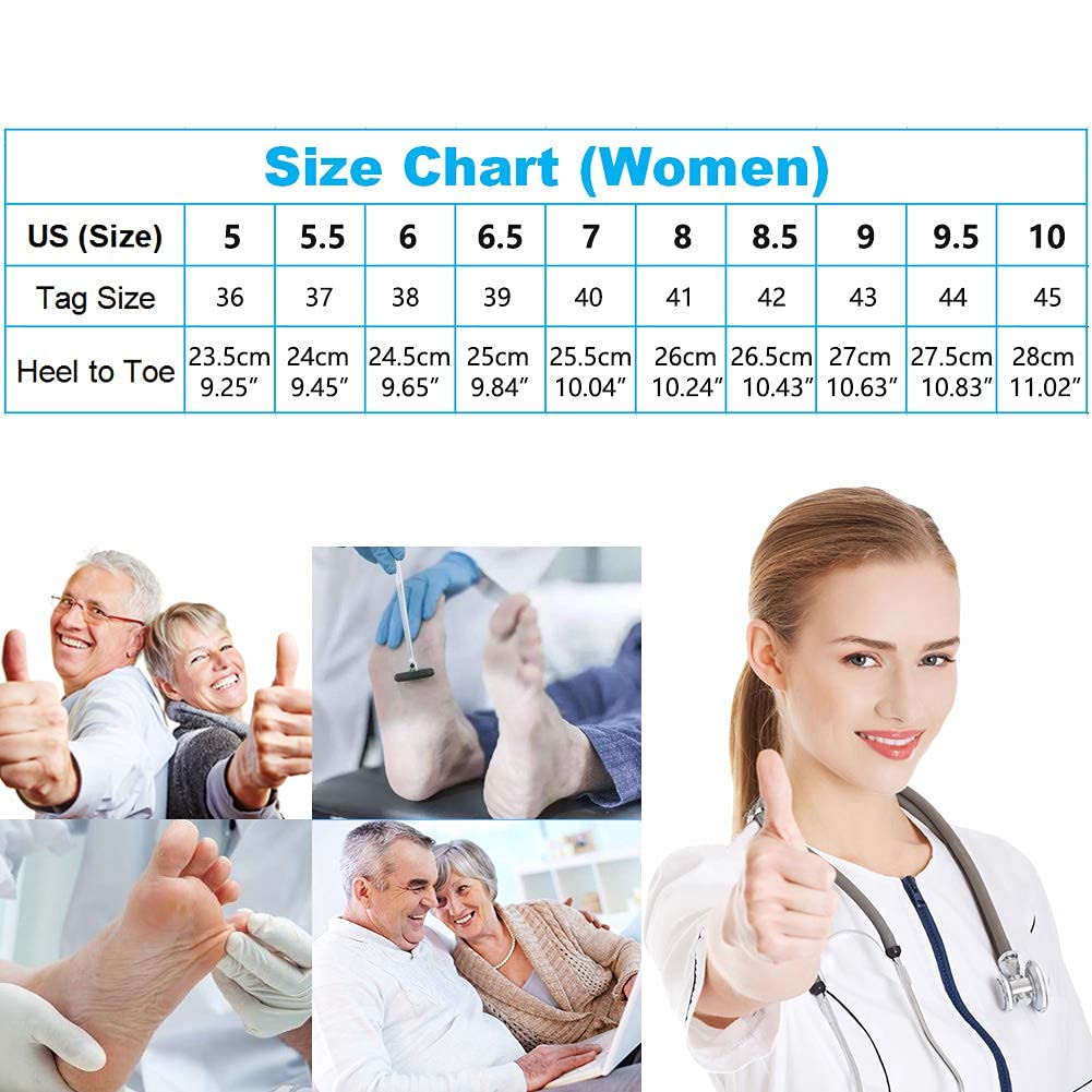 Orthoshoes Women's Diabetic Elderly Shoes Mesh Breathable Walking Sneakers Lightweight Adjustable Easy On and Off Strap Summer Slippers for Swollen Feet, Edema, Foot Pain, Bunions, Grey, 7