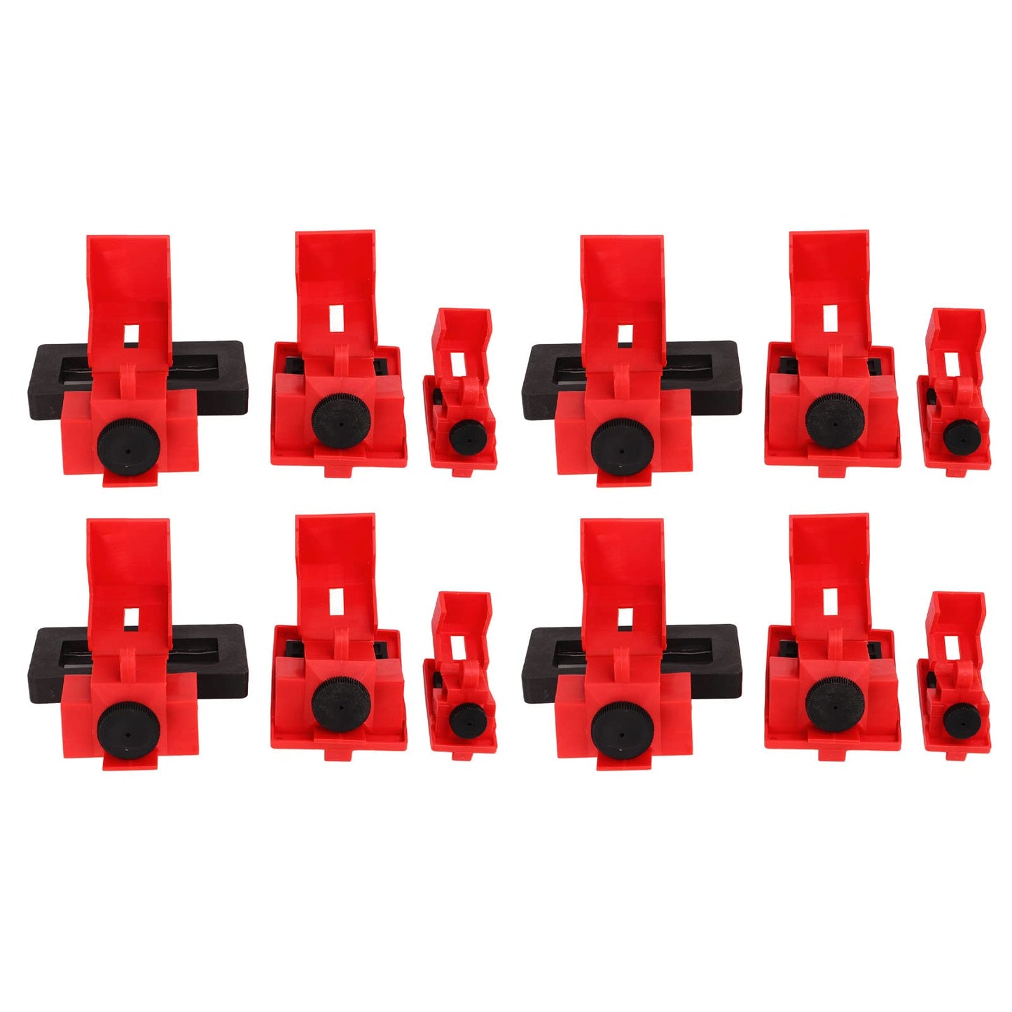 Circuit Breaker Lockout Device, Lockout Tagout Kit 12 Pcs Single Pole Breaker Lock Out Device Nylon Breaker Clamp On Lockout Tagout Kit for Loto Station Lock Out Tag Out Set