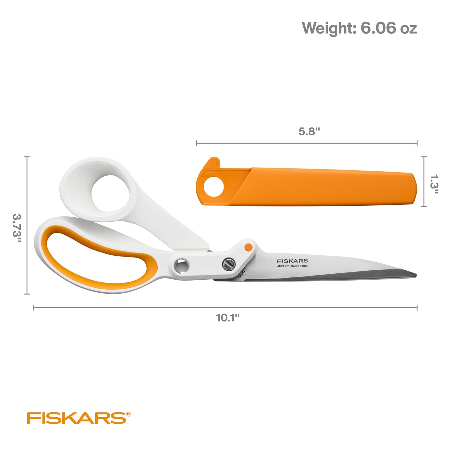 Fiskars Amplify RazorEdge Fabric Scissors - 10" Heavy Duty Fabric Shears with SoftGrip Ergonomic Handle, Premier Grade Stainless Steel Blades