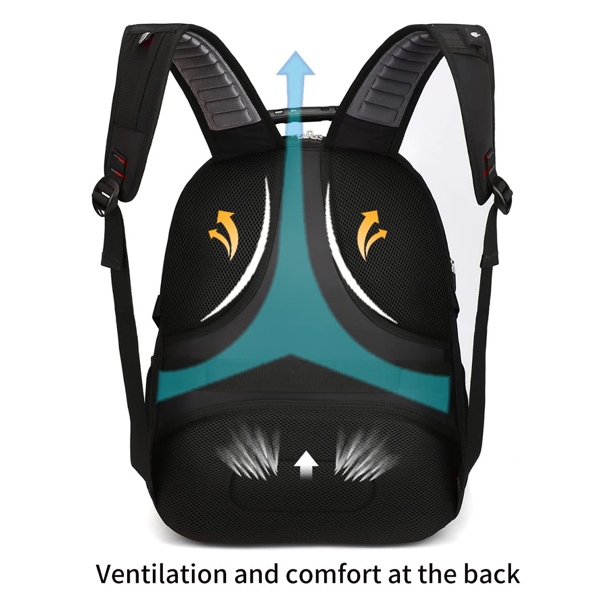 SHRRADOO Extra Large 50L Travel Laptop Backpack with USB Charging Port, College High School Backpack Airline Approved Business Work Bag Fits 17 Inch Computer for Men Women